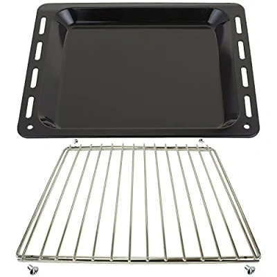 Image of SPARES2GO Baking Tray + Adjustable Locking Arm Shelf compatible with electriQ Oven Cooker