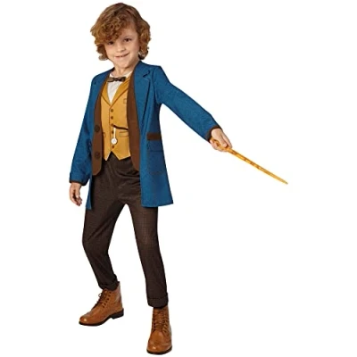 Image of Rubie&#039;s 630554M Official Fantastic Beasts Warner Bros Newt Scamander Deluxe Costume, Kids&#039;, Medium