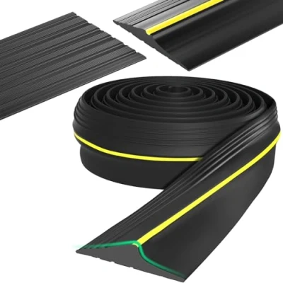 Image of Garage Door Seal, Threshold Seal Universal Rubber DIY Bottom Weatherproof Strip Suitable for Keeping Garages Clean &amp; Dry (3 Meter,Black)