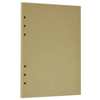 Image of Zelten 1 Pack A5 45 Sheets/90 Pages Kraft Loose Leaf Punched Paper Refills for 6 Hole Binder Personal Organizer Diary Notebook Refillable Planner