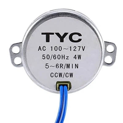 Image of Turntable Synchronous Motor 50/60Hz AC 100 127V CCW/CW 4W (5 6RPM)
