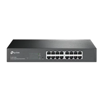 Image of TP Link 16 Port Desktop Gigabit Easy Smart Ethernet Switch, Steel Case, 13 inch Rack Mount(TL SG1016DE)