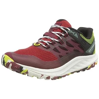Image of Merrell Women&#039;s ANTORA 3 GTX Hiking Shoe, Cabernet/HIVIZ, 4 UK