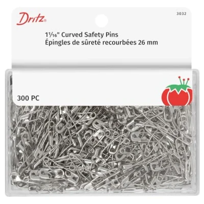 Image of Dritz Steel Quilting Curved Basting Pins, Size One