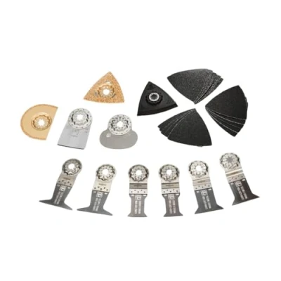 Image of FEIN Multitool Blades, Best of StarLock Renovation Multi Tool Accessory Set 26 Piece Pack In Sturdy Storage Case, Easy To 35222967060