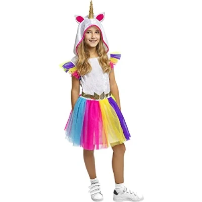 Image of Funidelia Unicorn Costumes for girl Original &amp; Funny kids, accessory fancy dress props Halloween, carnival parties Size 5 6 years