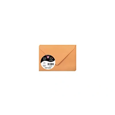 Image of Clairefontaine Ref 5490C Pollen Envelopes (Pack of 20) 75 x 100mm Sized, 120gsm Paper, Gummed Seal, Inkjet &amp; Laser Printer Compatible, Acid Free Clementine Orange