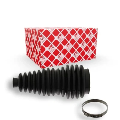 Image of 7700064, 7700064S1 Bellow, steering FEBI BILSTEIN 43649 Rubber Front Axle Left, Right with clamp