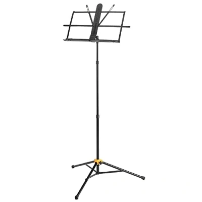 Image of Hercules BS118BB Music Stand with Folding Desk and EZ Grip