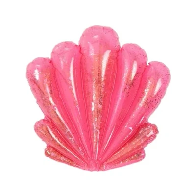 Image of Smiffys Inflatable Shell, Pink 73cm/29in, Hawaiian Luau Fancy Dress, Mermaid Dress Up Accessories