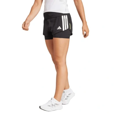 Image of adidas Adizero 2 in 1 Women&#039;s Running Shorts Lightweight Black Performance Gear