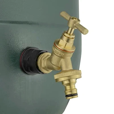 Image of 1/2&quot; Waterbutt/Tank Connector+ tap Kits,Range of Options Available (Connector+Brass bib tap+Quick Lock)