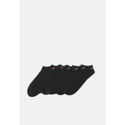 Image of Fila Invisible Plain Socks Unisex 6 PACK Socks, Size: 35 38, Black