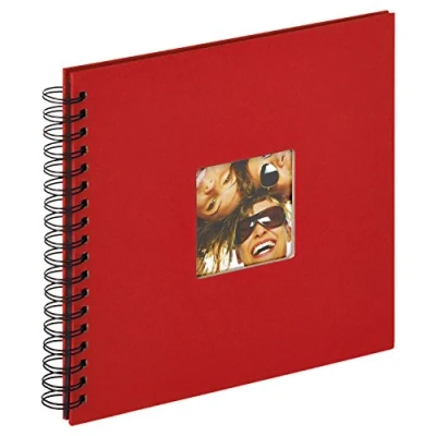 Image of walther Design Photo Album Red 26 x 25 cm Spiral with Punched Cover, Fun SA 108 R