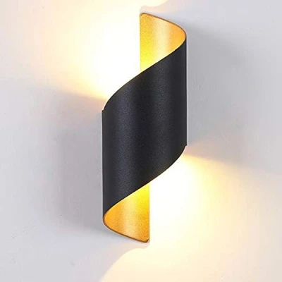 Image of LED Wall Lights Black, Modern Up &amp; Down Lighting 10W Lamp Indoor / Outdoor IP65 Waterproof, Warm White Light 3000K Garden Aluminum Sconce for Living Room Bedroom Corridor Garage Courtyard