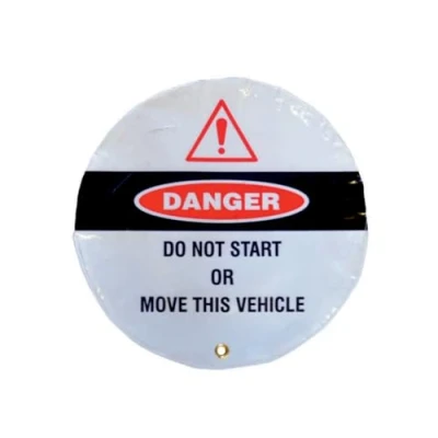 Image of Forklift Truck Steering Wheel Lockout Cover, 400mm Diameter, Prevent Unauthorised Use, Can Be Locked With A Padlock