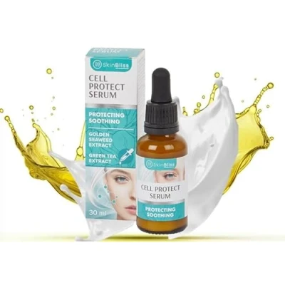 Image of SkinBliss Cell Protect Serum, Vegan Face Serum with Golden Seawed Extract, Green Tea Extract for Protecting and Soothing Skin, 30 ml