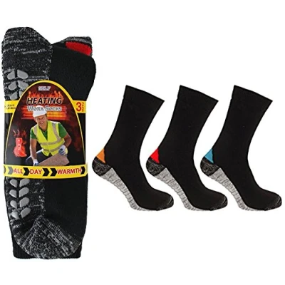 Image of Undercover 6 Pairs Mens Self Heating Thermal Work Boot Socks