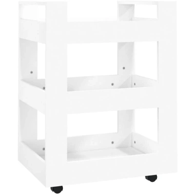 Image of vidaXL Kitchen Trolley White 60x45x80 cm Engineered Wood