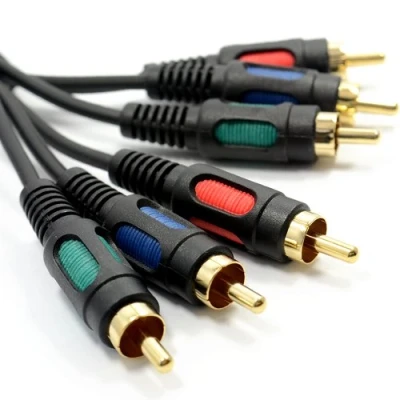 Image of kenable Component Video RGB YUV 3 Phonos To RCA Phono Cable Lead 10m [10 metres]