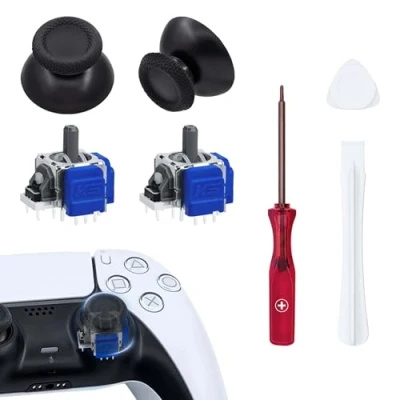 Image of Mcbazel TMR Electromagnetic Joysticks Replacement Tool for PS5 Controller, Sticks Accessories with 3D Analog ThumbStick Cap DualSense/DualSense Edge Controller