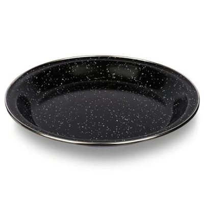 Image of Navoys Enamel Camping Plate 24cm x 3cm Black, Heat Resistant, Accessory
