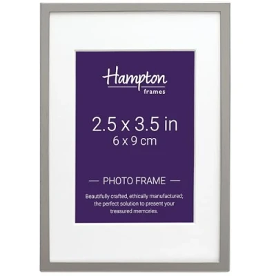 Image of Hampton Frames MAYFAIR Silver Plate Photo Picture Frame Bevel Cut Mount 2.5x3.5 (6x9cm) BSN13823