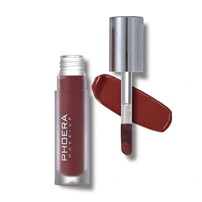 Image of PHOERA Vinyl Liquid Lipstick Lip Lacquer Pigment Mirror like shine Transfer proof Water resistant Nourishing Long wearing Comfortable(L06 REDBUD (BROWN BERRY))