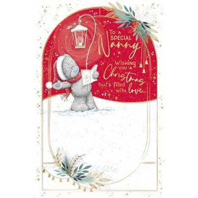 Image of Me To You Tatty Teddy Christmas Card A Special Nanny 5x8ins Official Collection