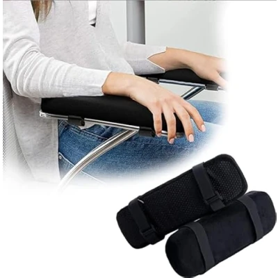 Image of DZOZO 2 Pcs Armrest Pads Office Chair Arm Covers Cushions Anti Slip Elbow Support Pillow Memory Foam