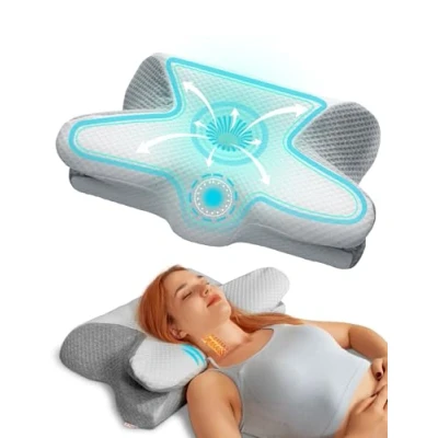 Image of VAYDEER Pillow Memory Foam [Height Adjustable] [Ergonomic Neck Pillow] [Orthopaedic Sleeping Pain Soft Side Sleeper for Sides, Back and Stomach Sleepers