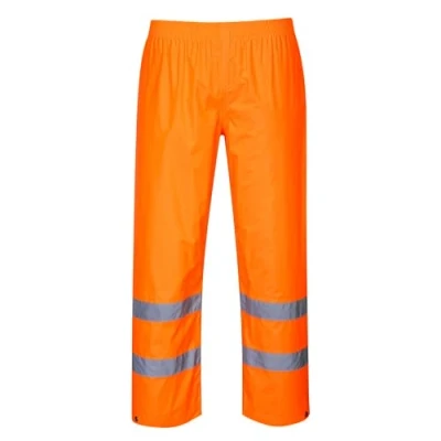 Image of Portwest H441 Waterproof Hi Vis Reflective Safety Rain Pants Orange, 4X Large