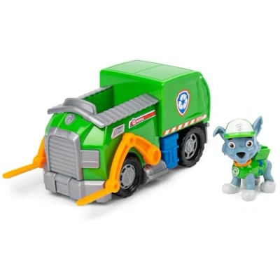 Image of Paw Patrol, Rocky’s Recycle Truck, Toy Truck with Collectible Action Figure, Sustainably Minded Kids’ Toys for Boys &amp; Girls Aged 3 and Up