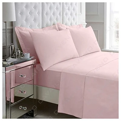 Image of Gaveno Cavalia Luxury NON IRON POLY COTTON PERCALE FLAT SHEET Pink King 11021100