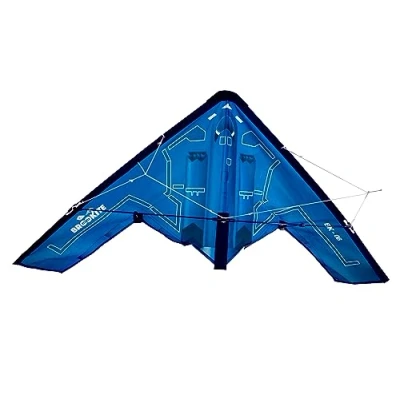 Image of BROOKITE from Peterkin Stunt Bomber Sport Kite Blue 50cm x 100cm Polyester Ripstop with 2 handles Kites Outdoor Toys &amp; Leisure Ages 8+