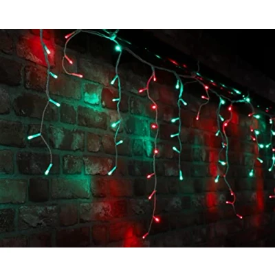 Image of Christmas Concepts® 720 23.8m/78ft Red/Green LED Snowing Icicle Lights With Speed Controller Outdoor Lighting Energy Efficient A++