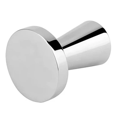 Image of 40mm Diameter Espresso Coffee Tamper, Stainless Steel Powder Hammer Tool Flat Base Bean Press Compatible with Machine Refillable Reusable