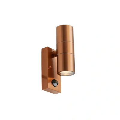 Image of Ansell Acero Bi Directional With PIR GU10 Wall Light Copper