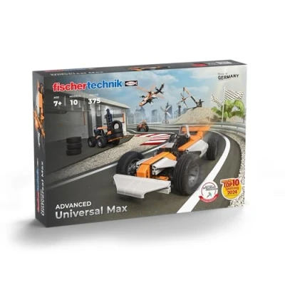 Image of fischertechnik Universal Max 571904 Construction Kit, Technical Toy, 10 Models from 7 Years, Black