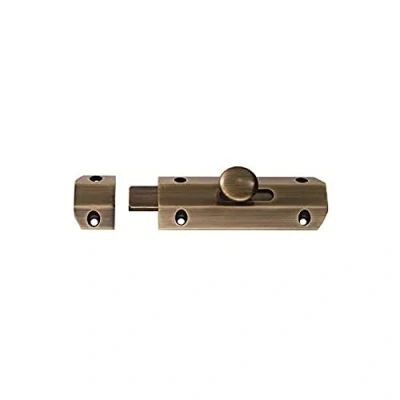 Image of Carlisle Brass AQ81FB Surface Bolt C/W Extruded Flat &amp; Angle Keeper, Florentine Bronze, 100 mm (4&quot;)
