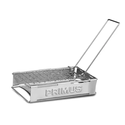 Image of Primus Camping Toaster for Gas Stove Satinless Steel 17x14 cm Foldable Handle Hob Travel Toast
