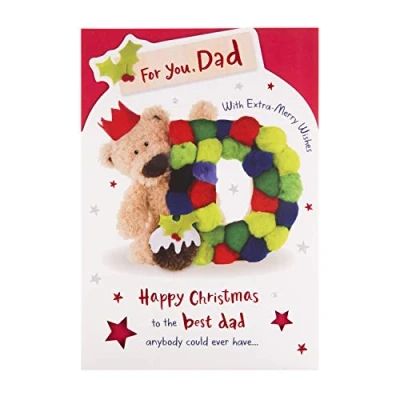 Image of Hallmark Christmas Card for Dad Cute Wellibobs Design