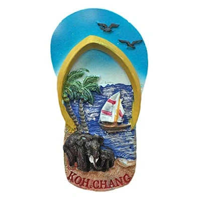 Image of KOH Chang Thailand 3D Refrigerator Magnet Travel Souvenirs Collection,Home and Kitchen Decoration Fridge Magnetic Sticker from China (Blue Chang)