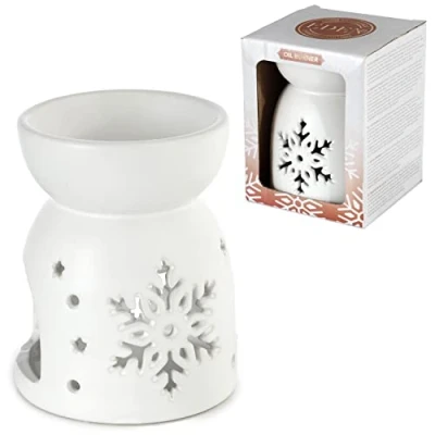 Image of Burning Essence for Scented Wax Ceramic Snowflake Carved