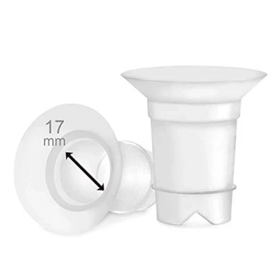Image of Maymom Flange Inserts 17 mm for Medela, Spectra 24 Shields/Flanges, Momcozy/Willow Wearable Cup. Compatible with Medela Freestyle, Harmony to Reduce 24mm Nipple Tunnel Down mm; 2pc/Each