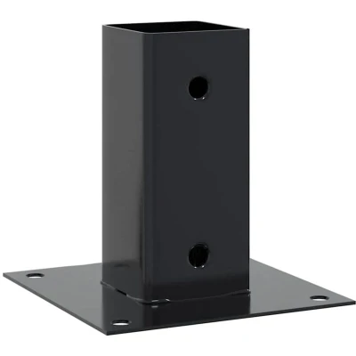 Image of vidaxl post bases 4 pcs anthracite steel 71x71 mm gazebo/fence/post support