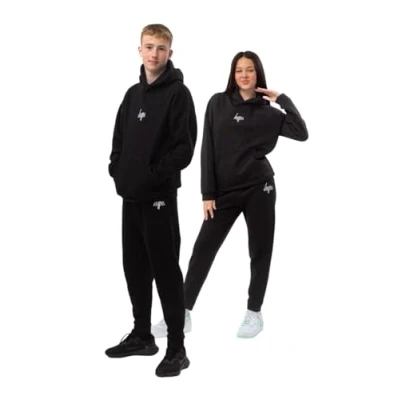 Image of Hype Unisex Kid&#039;s Black Tracksuit, 14 Years