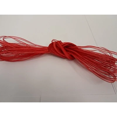 Image of 1 roll of 3mm Sheer Organza Ribbon x 50 metres Scarlet Bright Red Double Sided