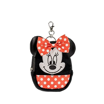 Image of DISNEY Minnie Mouse Black and Red Mini Backpack Keychain