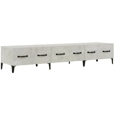Image of vidaXL TV Cabinet Concrete Grey 150x34,5x30 cm Engineered Wood